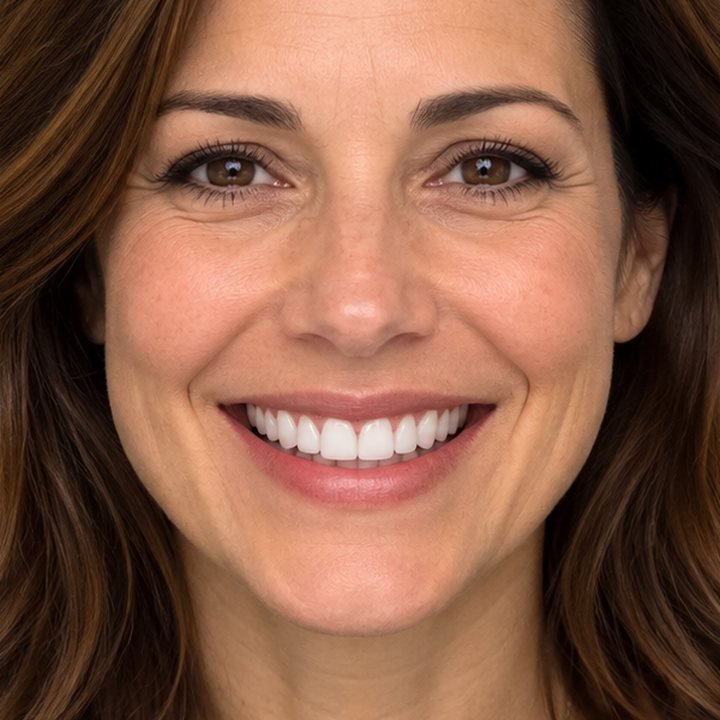 Simulated smile after treatment